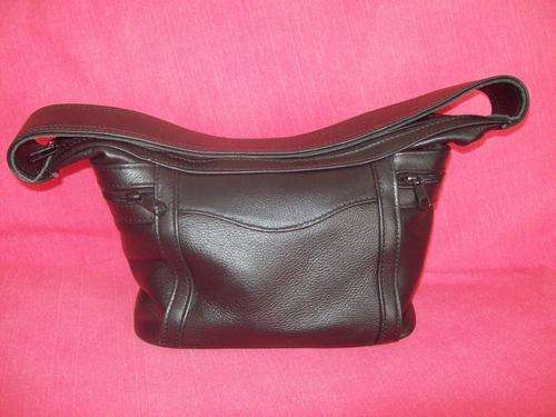 RENE BLACK  one strap genuine leather bag