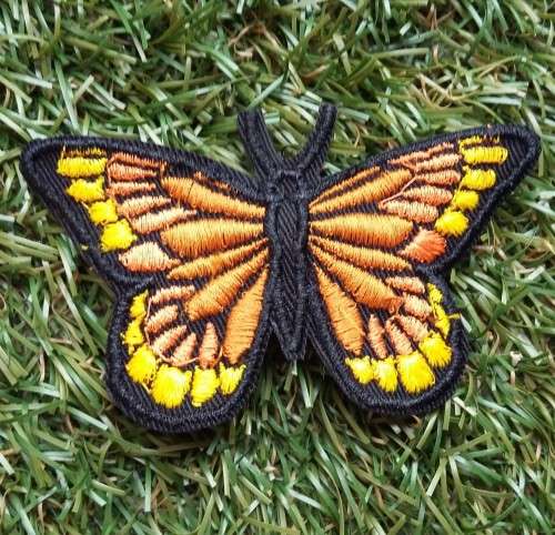 Butterfly embroidered patch