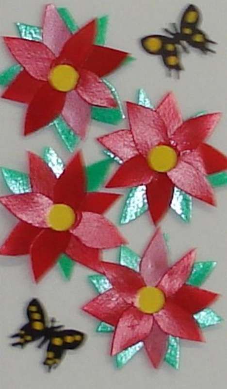 Red ribbon flowers