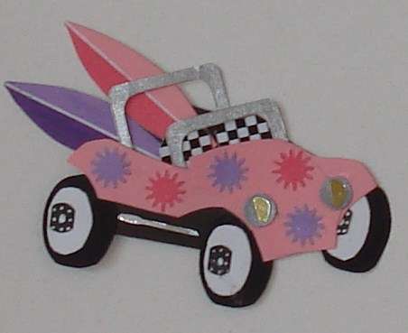 Pink beach buggy