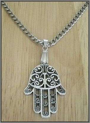 4mm Wide Charming Hamsa Necklace