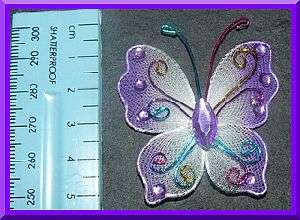 Stunning Purple Butterfly with Rhinestones