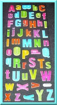 Puffy Glitter Alphabet Stickers