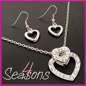Fabulous Crystal Double Heart Set