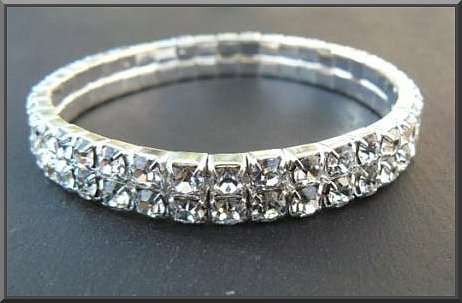Double Diamante Stretch Bracelet