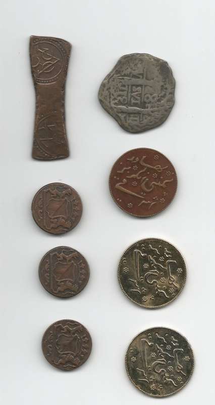 8 VAN RIEBEECK REPLICA COINS