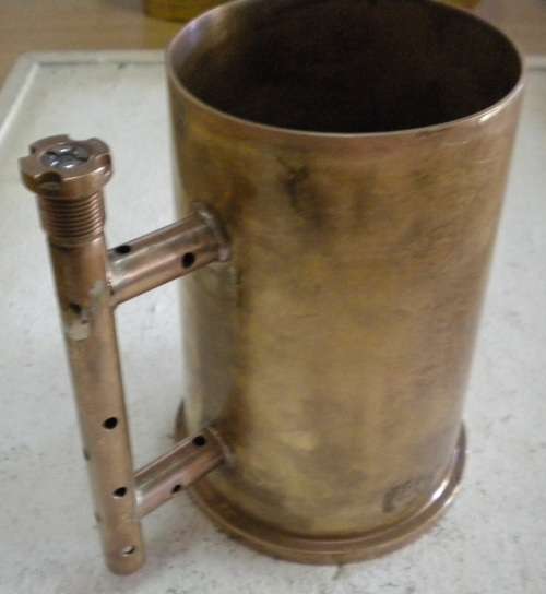 HAND MADE SOLID BRASS BEER MUG FROM CANON SHELL