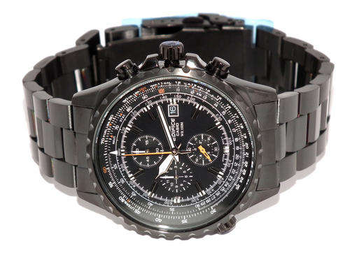 CASIO EDIFICE BLACK BEAUTY CHRONO* TACHYMETER* AVIAN SLIDERULER