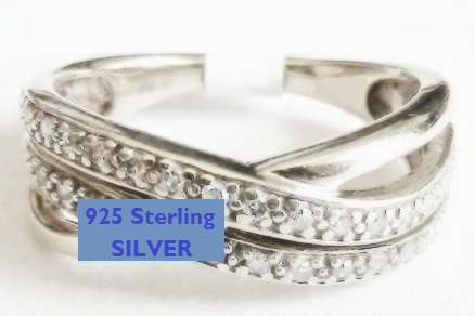 MOST BEAUTIFUL 0.84ct Dazzling White Cubic Designer Ring. Only one made!