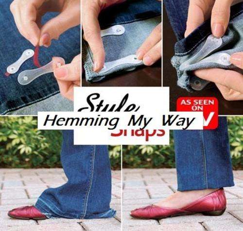 HEMMING MY WAY Style Snaps. Alter your jeans / pants in a snap! AS SEEN ON TV!!