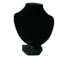 Black Velvet Bust Display - 140mm x 130mm x 105mm