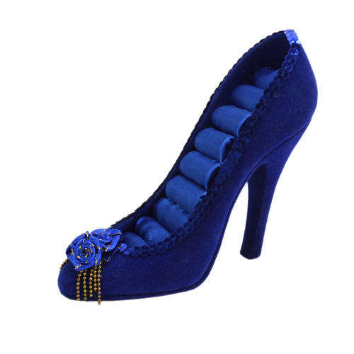 Blue Elegant Shoe Ring Display - 110mm x 120mm x 45mm