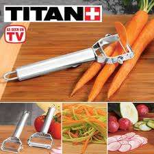 Titan Peeler + Kitchen Magician - Garlic Peeler, Shaver, Julienne, Slicer etc.