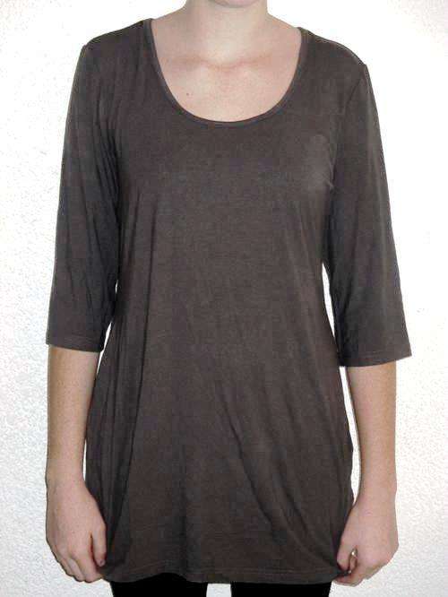 KELSO size 16/40 stretch threequarter sleeve soft grey top