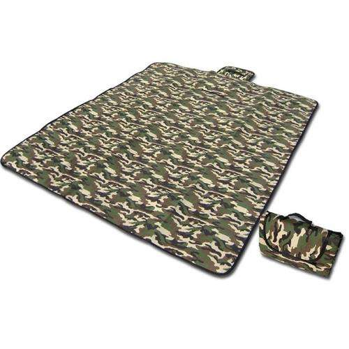 Compact Camouflage Picnic Blanket Sheet Pad Folds Up