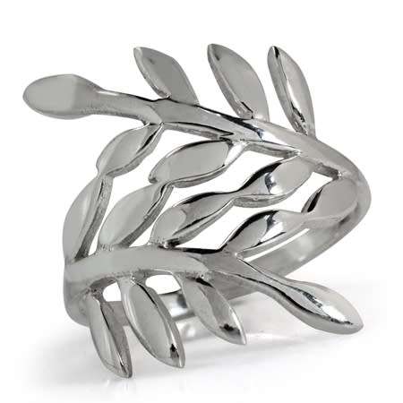 Leaf Design 925 Sterling Silver Ring *PLUS lucky draw entry