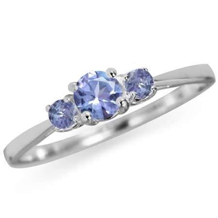 CERTIFIED R999- Genuine Tanzanite 0.44ct 925 Sterling Silver Ring