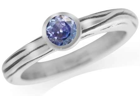 CERTIFIED R1399- Genuine 0.25ct Tanzanite 925 Sterling Silver Ring. Size 7/N+/17.5mm