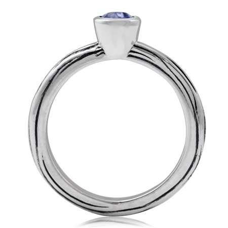 CERTIFIED R1399- Genuine 0.25ct Tanzanite 925 Sterling Silver Ring. Size 7/N+/17.5mm