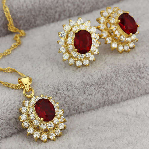 Noble Shining Gold Plated Lady Jewelry Set