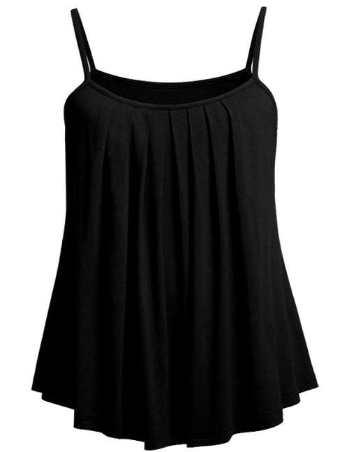 ~~In Stock Now~~ Big Soft Strappy Tank Top Black- Plus Size 22/46