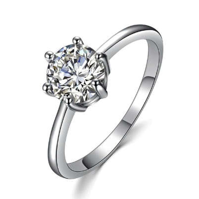 COURIER DELIVERY. Sparkling White CZ Ladies Engagement Ring. Size 4-12 available.