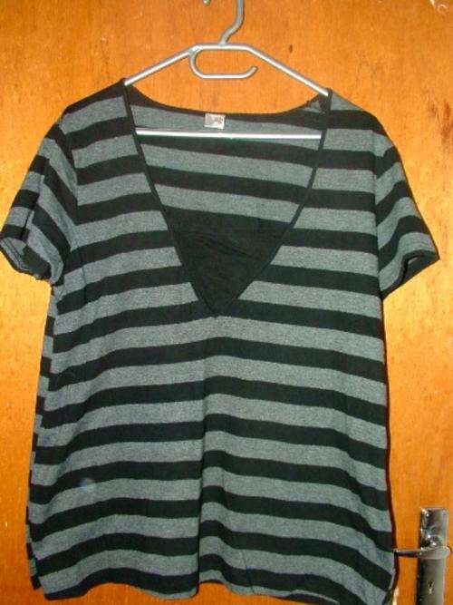Size 38 (XL) - Ladies Black striped Top