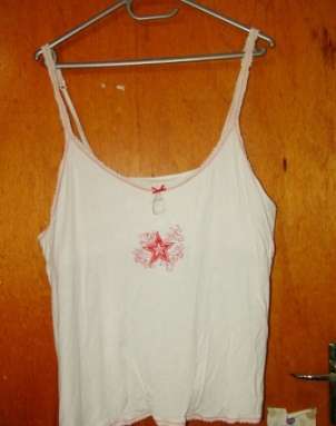 Size XXXL (44) - White Ladies Sleepwear Top (soft!)