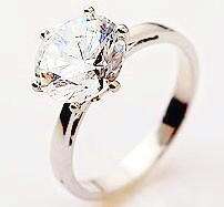 Size 7 / O - BRAND NEW Bold Solitaire 3.00ct Cubic Zirconia Ring in 18kgp (CJ)