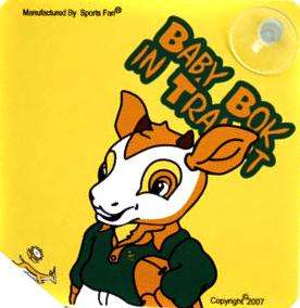 BABY BOK IN TRANSIT  [Baby on Board sign]
