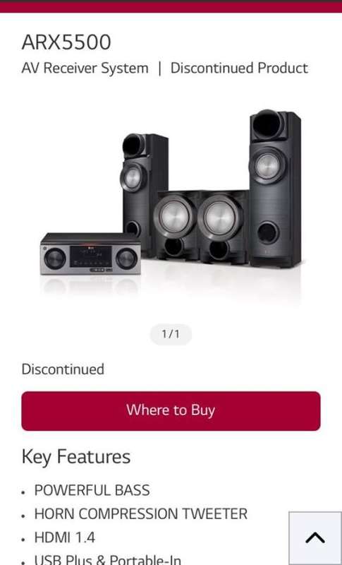 LG ARX5500 Home Theatre System - 800W 2.2CH