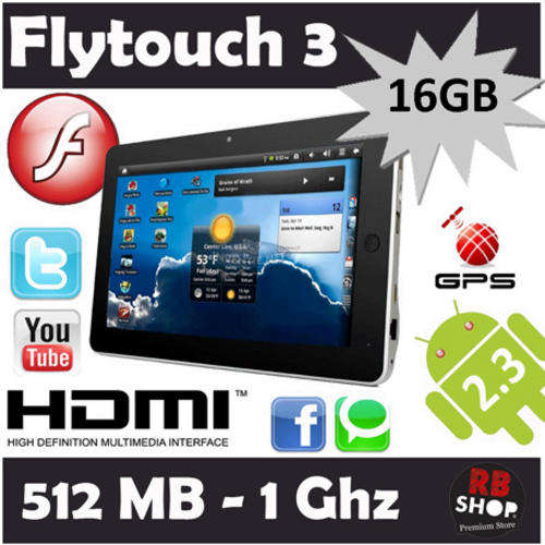 *****  COMBO PACKAGE - #1 *****   10.2 Inch - Flytouch 3 - Superpad 3 - Android 2.3 - 16GB - Epad