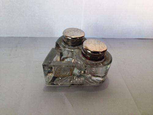 Glass Heart shaped Inkwell 1920.