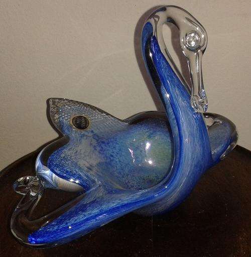Murano Glass Blue Sweet Bowl.