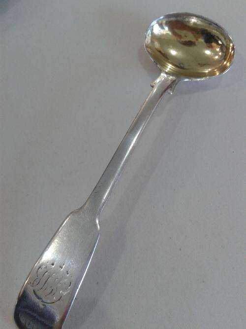 Gilded Silver Mustard Spoon by Thomas Watson Newcastle C1800-04