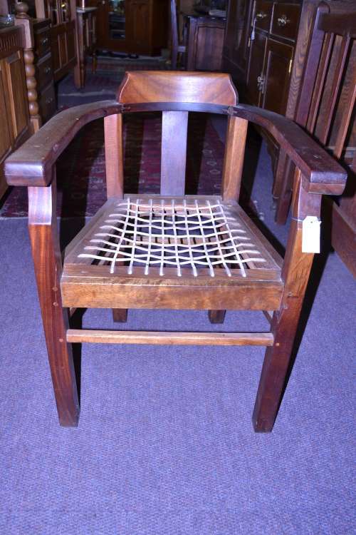 Teak Horseshoe Desk Chair
