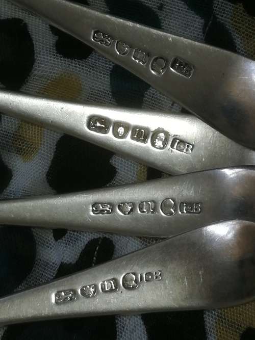 SILVER HALLMARK TEASPOONS X4