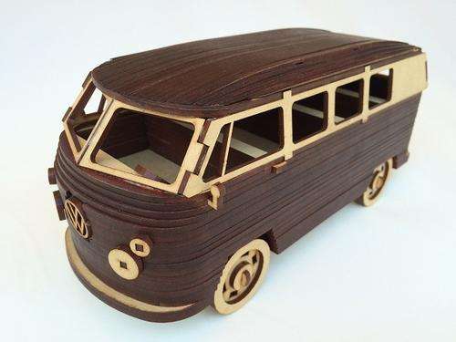 Wooden Model VW Kombi/Bus