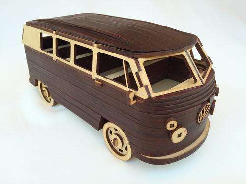Wooden Model VW Kombi/Bus