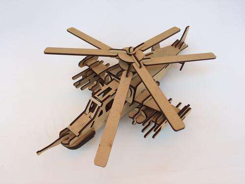 Wooden Model Shark Helicopter