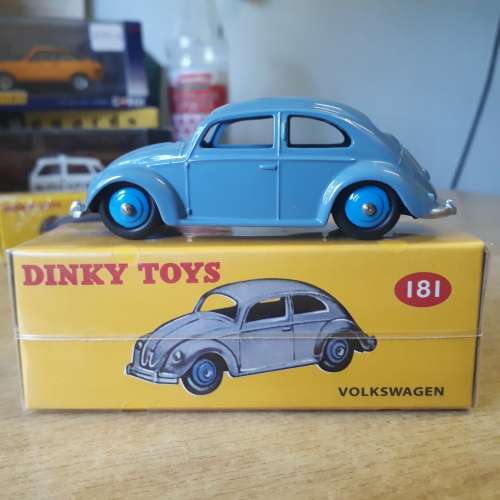 ATLAS EDITIONS DINKY, VW BEETLE 181,BLUE,  DIE-CAST, NEW in SEALED BOX