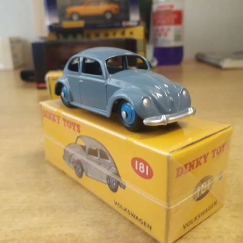 ATLAS EDITIONS DINKY, VW BEETLE 181,BLUE,  DIE-CAST, NEW in SEALED BOX