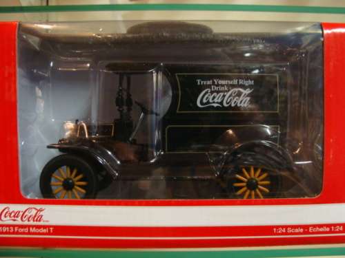 COCA COLA FORD Model A 1917, Scale 1/24, Die-cast, New in Box, Box worn