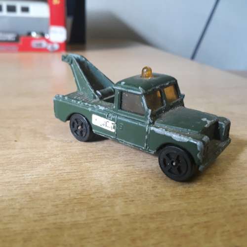 CORGI JUNIORS Land Rover Wrecker GREEN, die cast, 70 mm, no box, used
