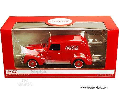 Coca Cola 1940 Ford Sedan Delivery, 1/18, Die Cast, New in box, Box slightly worn
