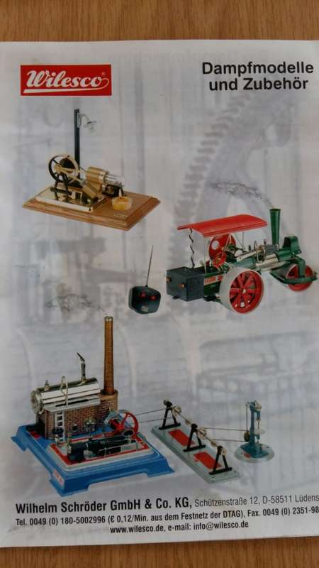 Wilesco marine steam engine Model D48