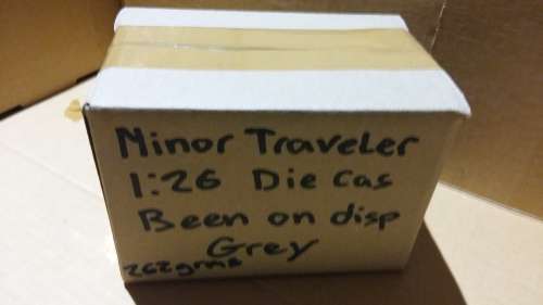 MORRIS MINOR TRAVELER, Die-Cast, SCALE 1/26, NO ORIGINAL BOX, DISPLAYED, GREY