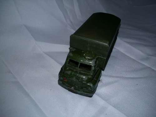 Vintage DINKY TOYS 1950, 621 3 Ton Army Wagon with Canopy, No Box, PLayed With, 1:43