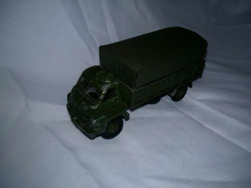 Vintage DINKY TOYS 1950, 621 3 Ton Army Wagon with Canopy, No Box, PLayed With, 1:43