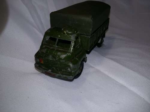 Vintage DINKY TOYS 1950, 621 3 Ton Army Wagon with Canopy, No Box, PLayed With, 1:43